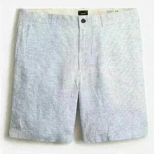 Men’s Light Blue J Crew Linen Shorts - W30 - Inseam 9” - NWOT